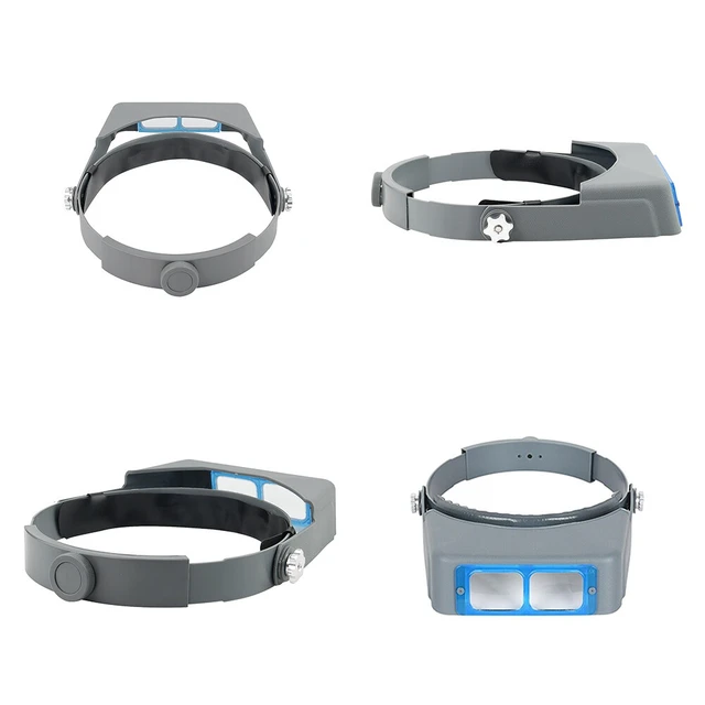 Alt view image 3 of 3 - US 1 Pack Headband Magnifier Jewelers Magnifying Glasses Optical Headset Visor