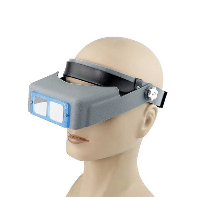 Alt view image 2 of 3 - US 1 Pack Headband Magnifier Jewelers Magnifying Glasses Optical Headset Visor