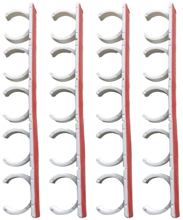 Main image of US 4Pc 20 Slot Jar Spice Clip Strip Door Wall Universal Organizer Rack Gripper