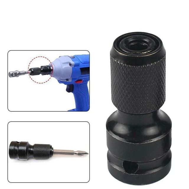 Alt view image 2 of 3 - US 2 Pcs 1/2" Drive To 1/4" Socket Adapter Hex Drill Chuck Change