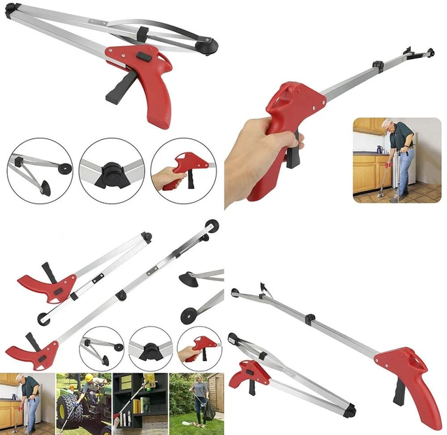 Alt view image 3 of 3 - US 2 Pc Heavy Duty Mobility Grip Hand Long Handled Trash Litter Garbage Picker