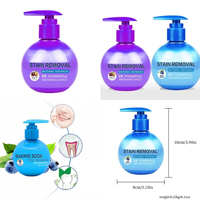 Alt view image 4 of 4 - US 2 Pack Intensive Stain Removal Whitening Toothpaste Baking Soda Fight Bleed