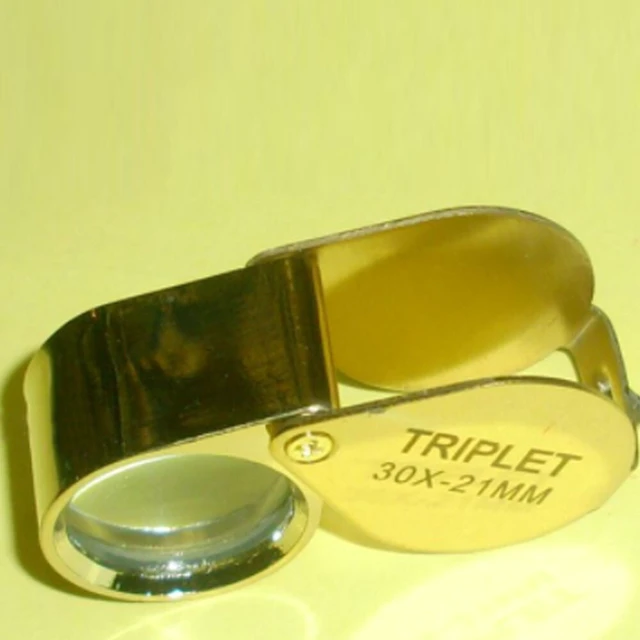 Alt view image 3 of 3 - US 2Pc 30X Jeweler Coin Loupe Magnifier Foldable Pocket Magnifying Glass Eye