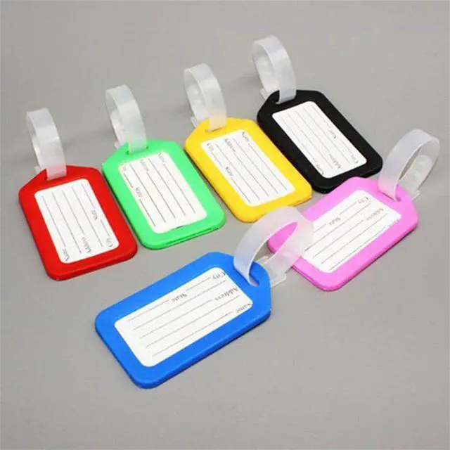 Alt view image 2 of 6 - US 10 Travel Luggage Bag Tag Plastic Suitcase Baggage Office Name Address ID Label Assorted