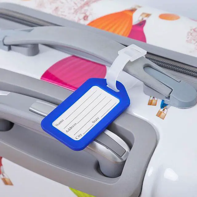 Alt view image 6 of 6 - US 10 Travel Luggage Bag Tag Plastic Suitcase Baggage Office Name Address ID Label Assorted