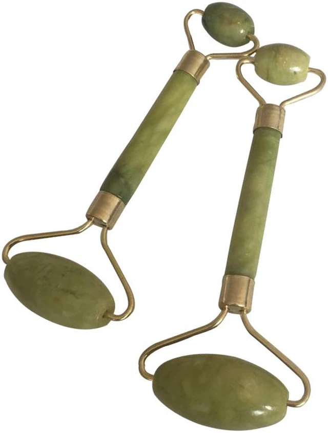 Alt view image 2 of 4 - 1 Pack Classic Jade Roller Face Body Eye Kit Gua Sha Massager Tool Anti Aging Wrinkle, Classic Jade Roller