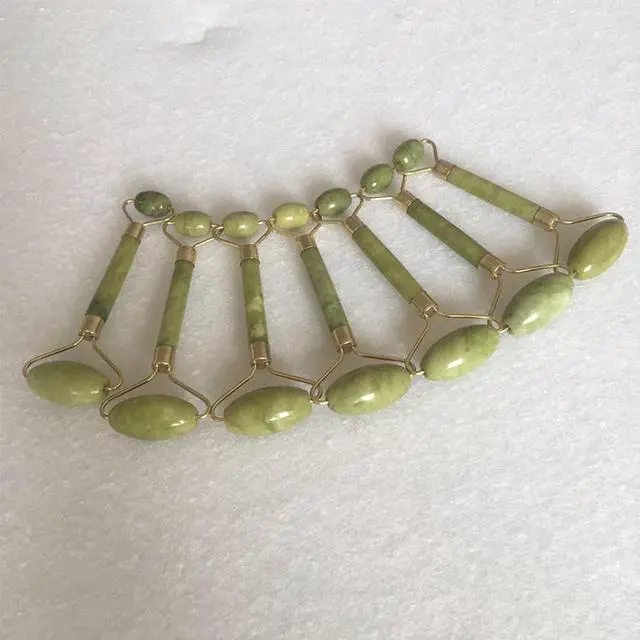 Alt view image 5 of 7 - 3 Pack Classic Jade Roller Face Body Eye Kit Gua Sha Massager Tool Anti Aging Wrinkle, Classic Jade Roller+ Ridged Roller+Gua Sha Tool