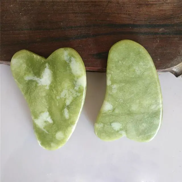 Alt view image 7 of 7 - 3 Pack Classic Jade Roller Face Body Eye Kit Gua Sha Massager Tool Anti Aging Wrinkle, Classic Jade Roller+ Ridged Roller+Gua Sha Tool