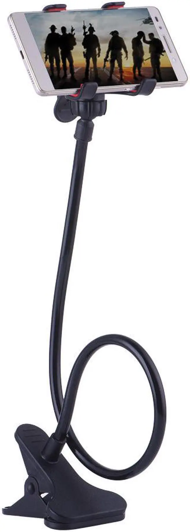 Alt view image 6 of 7 - US Universal Mobile Phone Tablet Mount Holder Flexible Long Arm Bed Desktop Stand, Black