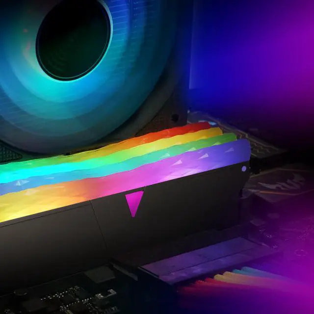 Alt view image 4 of 5 - V-COLOR Prism Pro RGB 16GB (2x8GB) DDR4 3600MHz (PC4-28800) U-DIMM 1.35V SK Hynix IC Gaming Memory - Black (TL8G36818D-E6PRKWK)