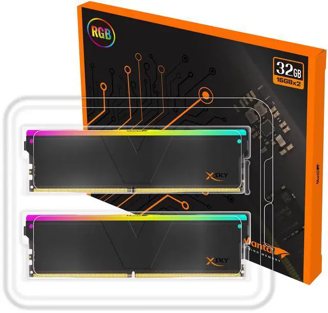 Alt view image 5 of 5 - V-COLOR Manta XSky DDR5 32GB (16GBx2) 5600MHz (PC5-44800) CL36 Compatible for Intel XMP Gaming Desktop Ram Memory Dual Rank 1.2V High End Jet Black Heatsink- Jet Black (TMXSL1656836KWK)