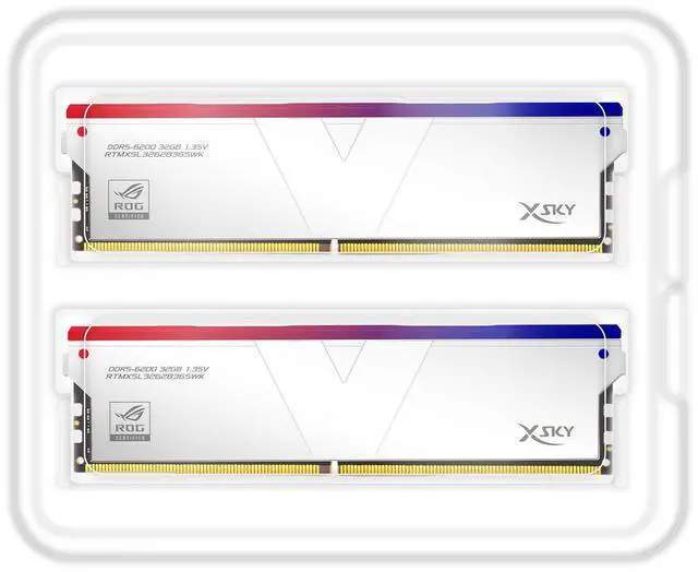 Alt view image 2 of 4 - V-COLOR DDR5 XSky ROG Certified 64GB (32GBx2) 6200MHz CL36 1.35V SK Hynix IC RGB Gaming Desktop Upgrade RAM Memory Module Dual Rank-Mirrored Silver (RTMXSL3262836SWK)