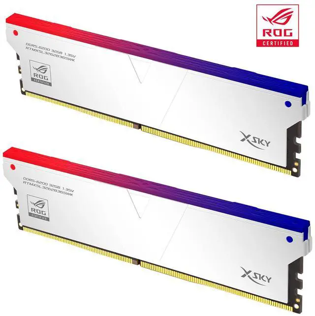Alt view image 3 of 4 - V-COLOR DDR5 XSky ROG Certified 64GB (32GBx2) 6200MHz CL36 1.35V SK Hynix IC RGB Gaming Desktop Upgrade RAM Memory Module Dual Rank-Mirrored Silver (RTMXSL3262836SWK)