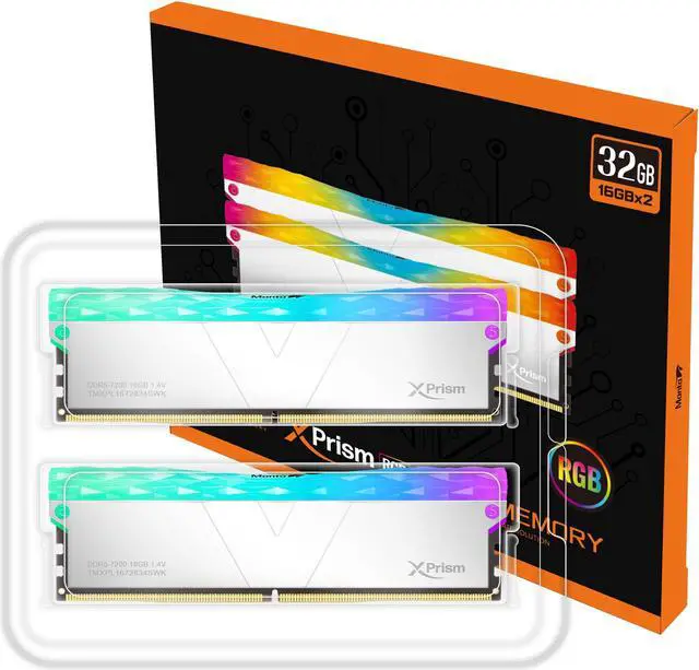 V-COLOR DDR5 32GB (16GBx2) 7200MHz CL34 MANTA XPrism RGB