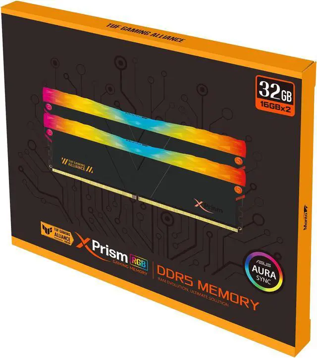 Alt view image 6 of 6 - V-COLOR DDR5 (TUF Gaming Alliance) Manta XPrism 32GB(16GBx2) 5600MHz CL36 RGB U-DIMM 1.2V SK Hynix IC Gaming Desktop Upgrade RAM Memory Module - Black (GTMXPL1656836KWK)