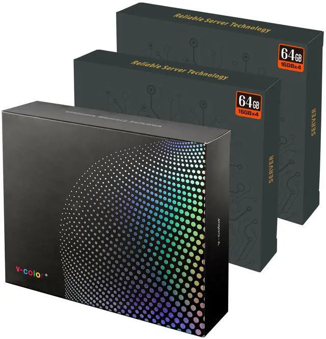 Alt view image 2 of 3 - V-COLOR DDR5 128GB (16GBx8) 5600MHz CL36 2Gx8 1Rx8 OC R-DIMM (Overclocking ECC Registered DIMM) 1.25V Memory Ram for WRX90 Workstation (AMD EXPO) (TRA516G56S836O)