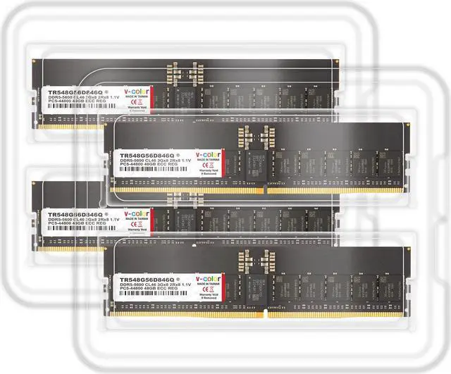 V-COLOR DDR5 192GB (48GBx4) 5600MHz CL46 3Gx8 2Rx8 ECC R