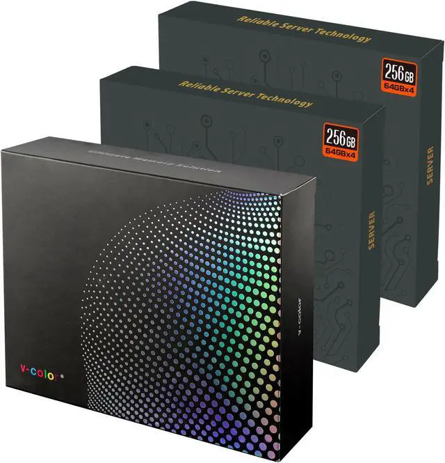 Alt view image 2 of 3 - V-COLOR DDR5 512GB (64GBx8) 5600MHz CL46 4Gx4 2Rx4 ECC R-DIMM (ECC Registered DIMM) 1.1V Memory Ram for Server and Workstations with Hynix IC (TR564G56D446O)