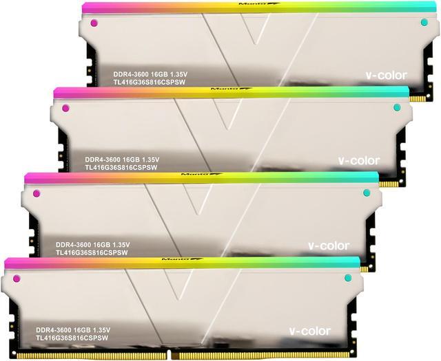 【ご予約品】 3600(PC4 DDR4 RGB Plus Skywalker V-COLOR 28800) (4x16GB 64GB メモリー