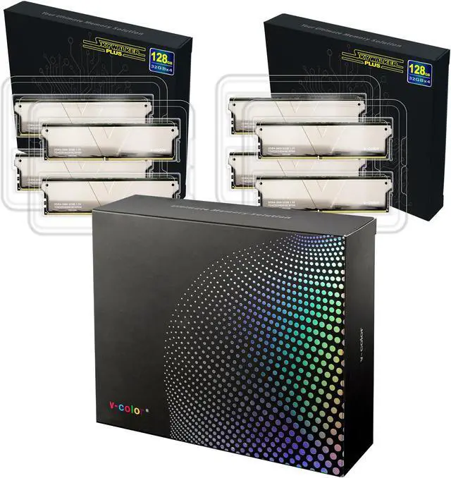 Alt view image 2 of 3 - V-COLOR Skywalker Plus DDR4 3600(PC4 28800) 256GB (8x32GB) CL18 Desktop Memory for Workstation (HEDT), Ultra-Low Timing, 288-Pin, TO432G36D818CSPSK