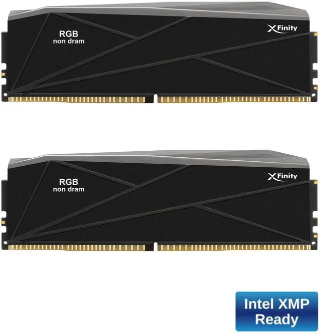 Main image of V-COLOR Manta XFinity CUDIMM DDR5 RGB Filler Solution - 2X Modules - 0GB RAM - Intel Compatible - Black w/ Silver Light Rod