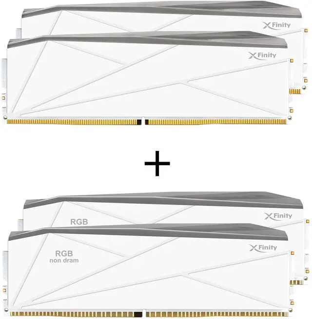 Alt view image 3 of 4 - V-COLOR DDR5 SCC 2+2 KIT Manta XFinity 32GB(16GBx2) 8200MHz CUDIMM with RGB Filler kit CL38 1.45V RGB Gaming Desktop Upgrade RAM Memory Module - White/Silver (TMXFCL1682838WS-DW)