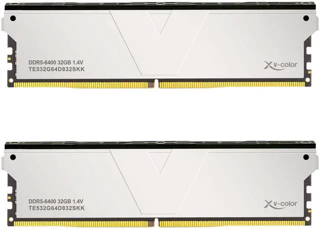 Main image of V-Color DDR5 64GB (32GBx2) 6400MHz CL32 2Rx8 OC ECC UNBUFFERED DIMM 1.4V (Overclocking ECC UDIMM) Memory Ram for Server (TE532G64D832SKK)