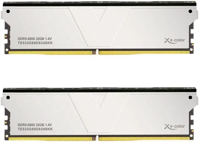 Main image of V-Color DDR5 64GB (32GBx2) 6800MHz CL34 2Rx8 OC ECC UNBUFFERED DIMM 1.4V (Overclocking ECC UDIMM) Memory Ram for Server (TE532G68D834SKK)
