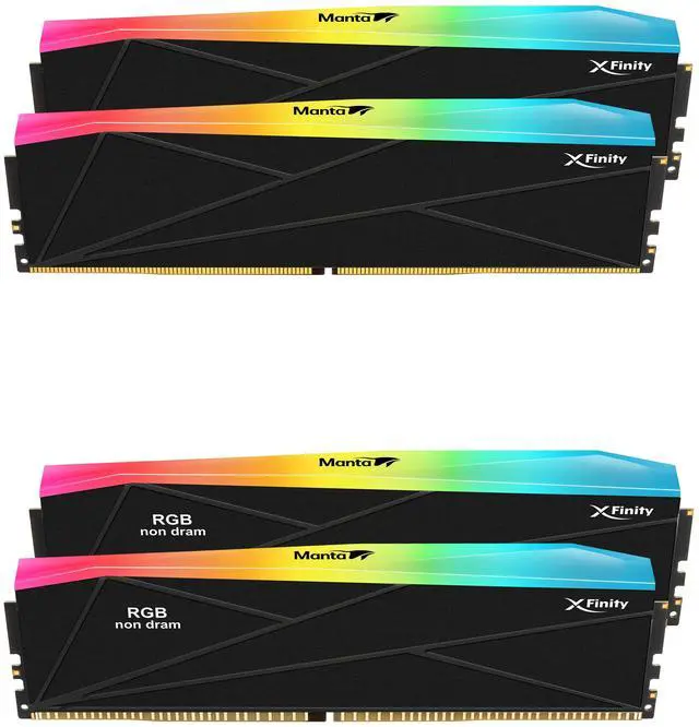 Alt view image 2 of 5 - V-COLOR DDR5 SCC 2+2 KIT Manta XFinity 128GB(64GBx2) 6800MHz CL36 1.4V AMD
EXPO SK HYNIX ORIGINAL IC RGB Gaming Desktop Upgrade RAM Memory Module  Black(TMXFAL6468836KW-DK)