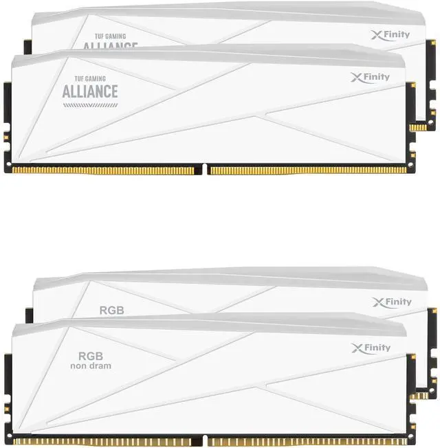 Alt view image 2 of 3 - V-COLOR DDR5 TUF GAMING ALLIANCE SCC 2+2 KIT Manta XFinity 96GB (48GBx2) 6400MHz CL32 1.35V AMD EXPO SK Hynix Original IC RGB Gaming Desktop Upgrade RAM Memory Module White (GTMXFAL4864832WW-DW)