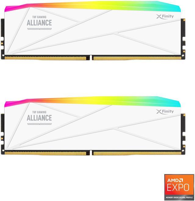 Main image of V-COLOR DDR5 TUF GAMING ALLIANCE Manta XFinity 96GB (48GBx2) 6400MHz CL32 1.35V AMD EXPO SK Hynix Original IC RGB Gaming Desktop Upgrade RAM Memory Module White (GTMXFAL4864832WWK)