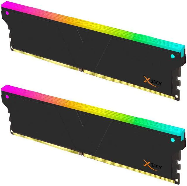 Alt view image 2 of 2 - V-COLOR Manta XSky DDR5 32GB (2x16GB) 6000MHz CL30 1.25V SK Hynix IC RGB Gaming Desktop Upgrade Memory Module Black, for AMD EXPO TMXSAL1660830KWK