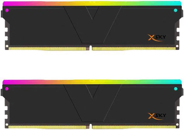 Main image of V-COLOR Manta XSky DDR5 32GB (2x16GB) 6000MHz CL26 1.45V SK Hynix IC RGB Gaming Desktop Upgrade Memory Module Black, for AMD EXPO (TMXSAL1660826KWK)