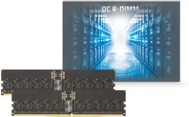 Alt view image 2 of 2 - V-COLOR DDR5 64GB (32GBx2) 6400 CL52 2Gx8 2Rx8 ECC R-DIMM (ECC Registered DIMM) 1.1V Memory Ram for Server and Workstations with Hynix IC (TR532G64S452K)