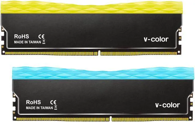 Alt view image 5 of 7 - v-color PRISM Plus RGB 16GB(2x8GB) DDR4 3200MHz(PC4-25600) SK Hynix IC Desktop Memory Model TL8G32816C-I2PSKYBK