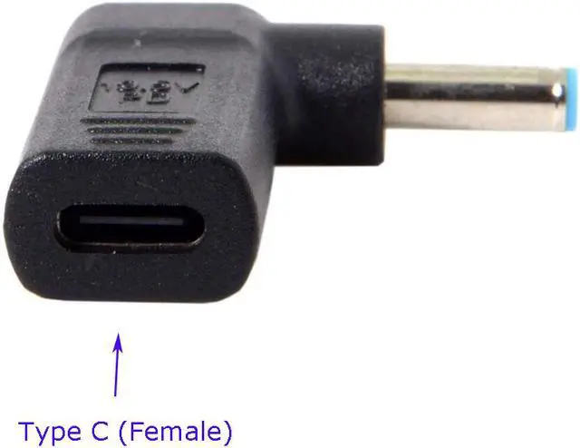 Main image of PD Adapter Type C USB C to 4.5mm 3.0mm Laptop Adapter Converter Works for HP Pavilion, Envy, Elitebook Laptop DC JACK (BLUE)