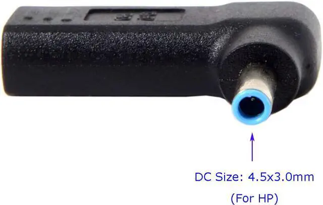 Alt view image 5 of 5 - PD Adapter Type C USB C to 4.5mm 3.0mm Laptop Adapter Converter Works for HP Pavilion, Envy, Elitebook Laptop DC JACK (BLUE)