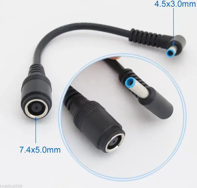 Alt view image 3 of 6 - 2-Pack Dongle Adapter 7.4x5.0mm to 4.5x3.0mm Laptop Adapter Tip Connector Converter for HP Pavilion, Envy, Elitebook, Dell Ultrabook Laptop DC JACK (BLUE TIP) Charger Converter DC Cable Adapter