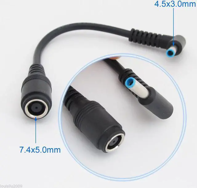 Alt view image 2 of 7 - 5-Pack Dongle Adapter 7.4x5.0mm to 4.5x3.0mm Laptop Adapter Tip Connector Converter for HP Pavilion, Envy, Elitebook, Dell Ultrabook Laptop DC JACK (BLUE TIP) Charger Converter DC Cable Adapter