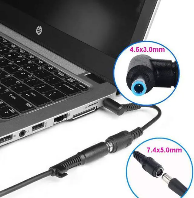 Alt view image 5 of 6 - 2-Pack Dongle Adapter 7.4x5.0mm to 4.5x3.0mm Laptop Adapter Tip Connector Converter for HP Pavilion, Envy, Elitebook, Dell Ultrabook Laptop DC JACK (BLUE TIP) Charger Converter DC Cable Adapter