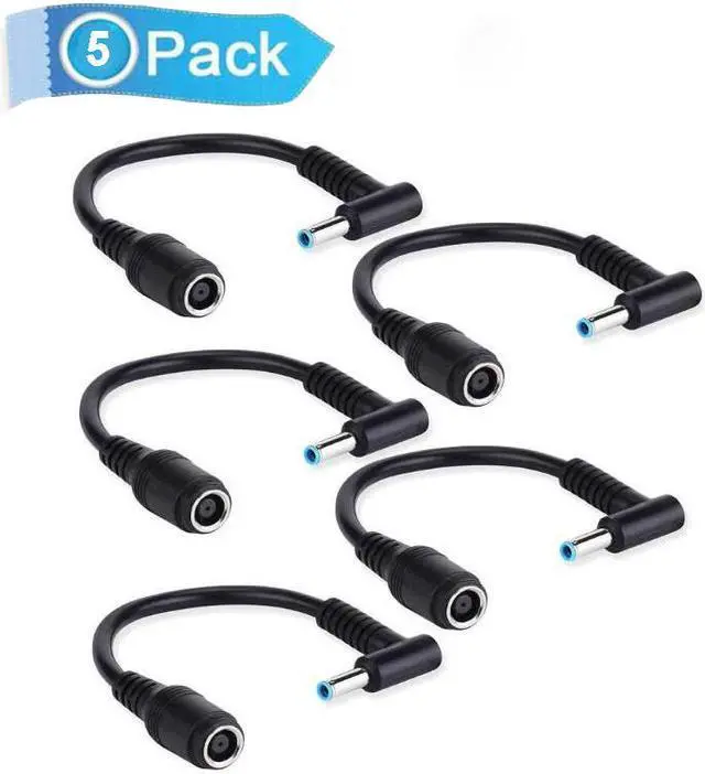 Main image of 5-Pack Dongle Adapter 7.4x5.0mm to 4.5x3.0mm Laptop Adapter Tip Connector Converter for HP Pavilion, Envy, Elitebook, Dell Ultrabook Laptop DC JACK (BLUE TIP) Charger Converter DC Cable Adapter