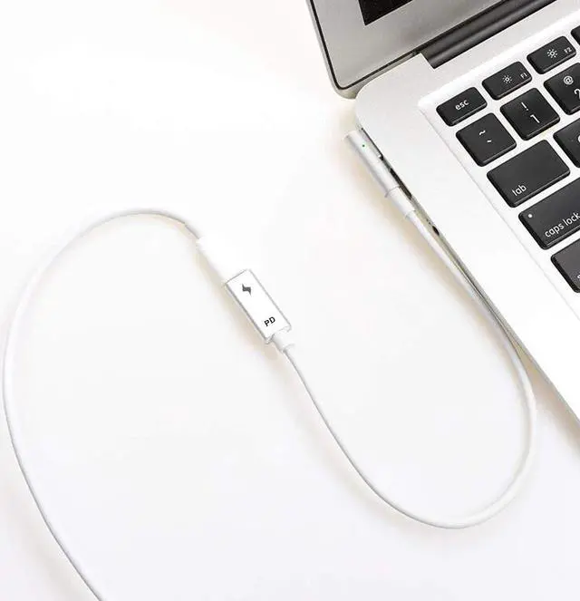 Alt view image 3 of 5 - USB-C Type C Female to Magsafe 1 L-Tip Power Adapter  Charging Cable works for Apple MacBook Air Pro 15 inch 17 inch Before Year 2012(with Magsafe 1 L Shape tip)