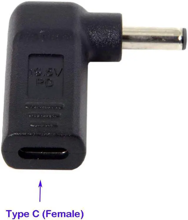 Alt view image 2 of 4 - Laptop Adapter Connector Tip Converter USB 3.1 Type C Female to 4.5mm 3.0mm DC Tip Power Jack for Dell 65W or below laptops
