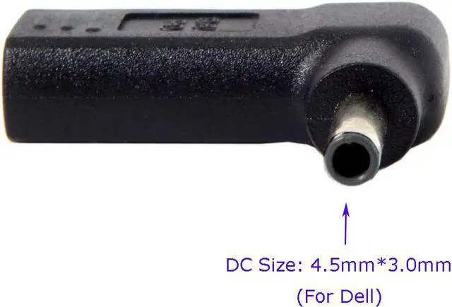 Alt view image 3 of 4 - Laptop Adapter Connector Tip Converter USB 3.1 Type C Female to 4.5mm 3.0mm DC Tip Power Jack for Dell 65W or below laptops