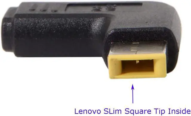 Alt view image 4 of 5 - Laptop Adapter Connector Tip Converter USB C Type C Female to Lenovo Slim Square DC Tip Power Jack for Lenovo 65W or below  Slim Tip laptops