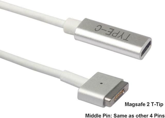 USB C Type C Female to Magsafe 2 T-Tip Power Adapter PD Charger