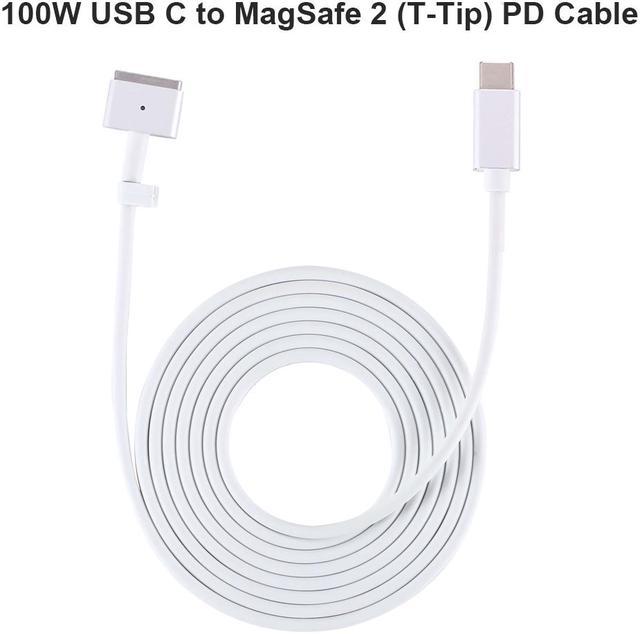 100W USB C Type C to Magsafe 2 T-Tip Power Adapter PD Charger Cable for Apple  MacBook Pro 13inch 15in 17inch with Retina Display Apple MacBook Air Pro  After 2012 year 