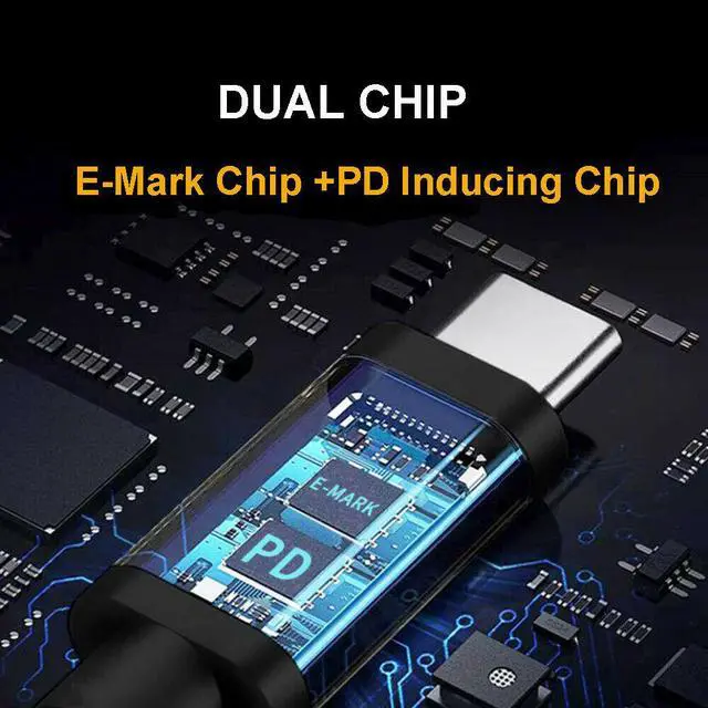 Alt view image 6 of 6 - 100W USB C Type C Laptop Charger Adapter Connector USB C Converter for Asus Vivobook S200 S220 X200T X202E X553M Q200E X201E UX32A With E-Mark Chip