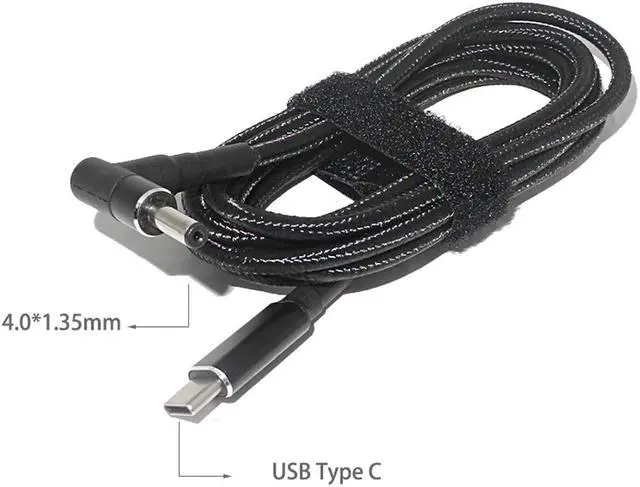 Alt view image 3 of 6 - 100W USB-C Type C to DC Tip 4.0*1.35mm PD Power Cable Cord For Asus Zenbook Vivobook Laptops