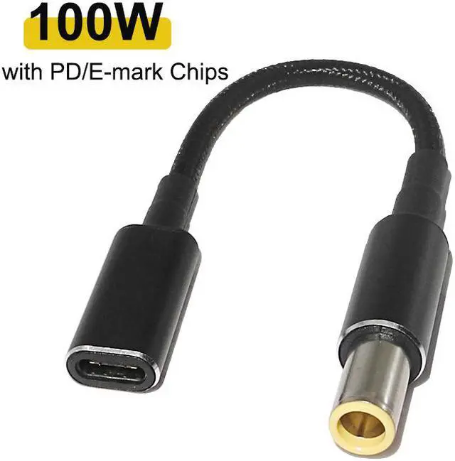 Alt view image 3 of 6 - 100W USB Type C Fast Charging Cable Cord for Lenovo Thinkpad T61 T60 T420 T430 USB-C to 7.9X5.5mm Laptop Power Adapter Connector